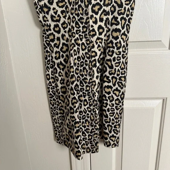 Vintage 90s Rampage Leopard Print Denim Mini Dress - Made in USA - Size S - Picture 4 of 11